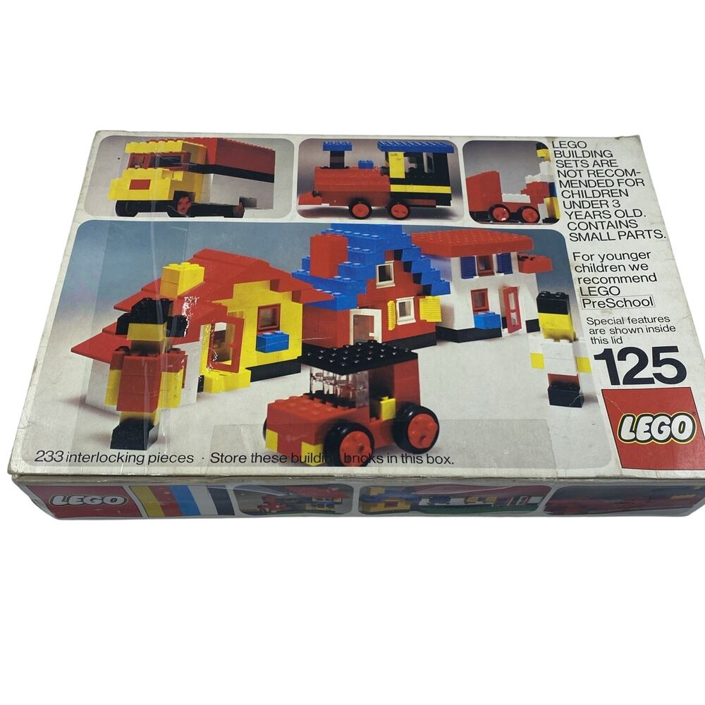 Vintage LEGO Set #125 1974 With Original Box - Picture 2 of 9